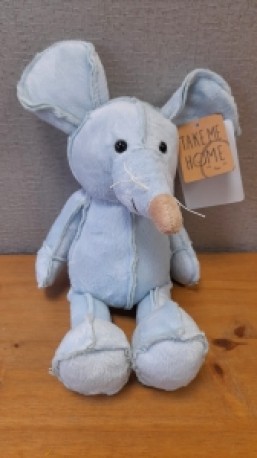 Blue Plush Mouse