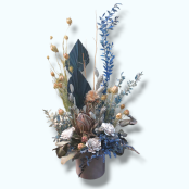 Dried Floral Arrangement Blues